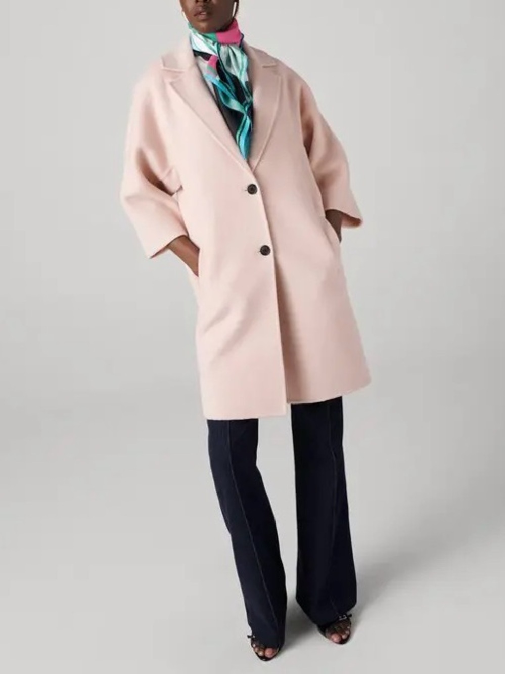 Diane von Furstenberg Diane Wool Coat in Bare Size M